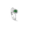 Anello Oro Bianco Diamanti Smeraldo Salvini Collezione Love For Color