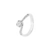 Solitario Oro Bianco Diamanti Comete Gioielli Collezione Petali
