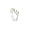 Solitario Oro Bianco Rosa Diamanti Comete Gioielli Collezione Magnolia