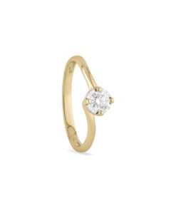 Solitario Oro Giallo Diamanti Bliss Collezione Meraviglia