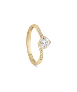 Solitario Oro Giallo Diamanti Bliss Collezione Meraviglia
